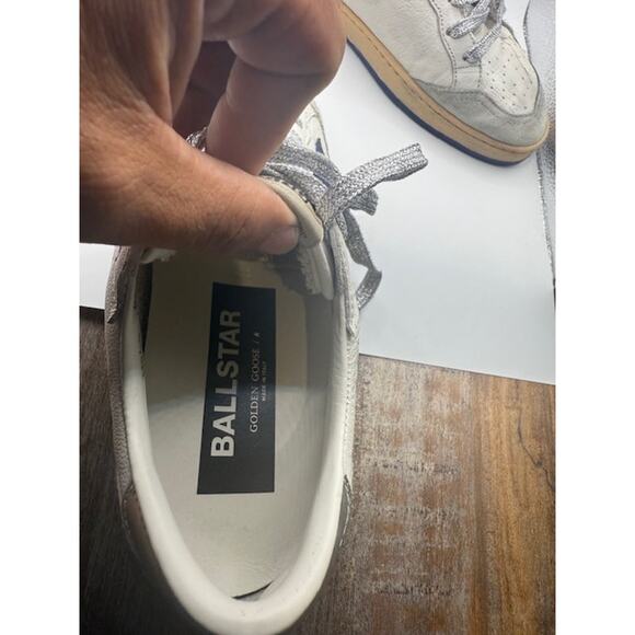 Golden Goose Ball Star LTD Private Edition #47/525 GGDB White Navy Glitter Rare - Picture 1 of 10